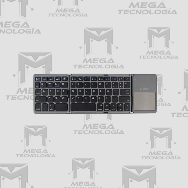 TECLADO INALÁMBRICO PLEGABLE TEROS TE-4075S  BT 3.0 GRIS