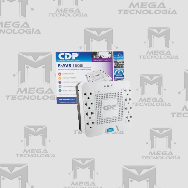 1 ESTABILIZADOR CDP R-AVR1808I 1800VA/1000W 8 SALIDAS