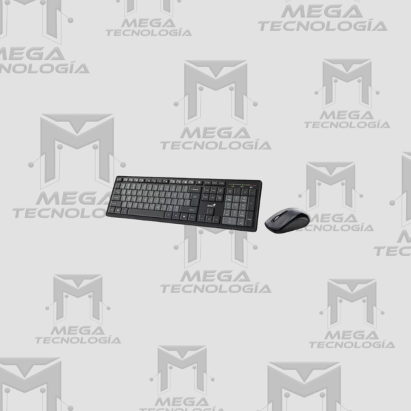 TECLADO GENIUS + MOUSE INALAMBRICO KM-8200 AI COPILOT MULTIMEDIA SP NEGRO/GRIS
