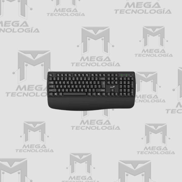 TECLADO GENIUS INALAMBRICO KB-7123 AI COPILOT MULTIMEDIA/EDICIÓN REPOSAMUÑECA USB SP NEGRO