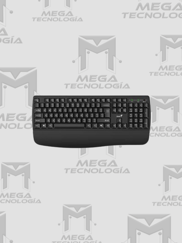 TECLADO GENIUS INALAMBRICO KB-7123 AI COPILOT MULTIMEDIA/EDICIÓN REPOSAMUÑECA USB SP NEGRO