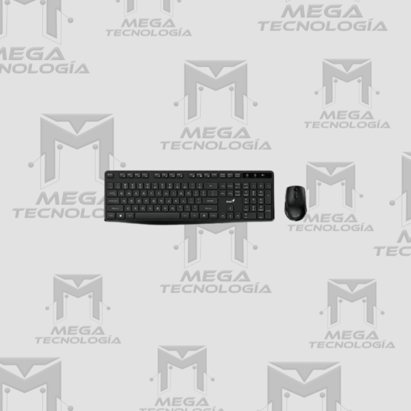 TECLADO GENIUS + MOUSE INALAMBRICO KM-8206S AI COPILOT SILENT MULTIMEDIA SP NEGRO