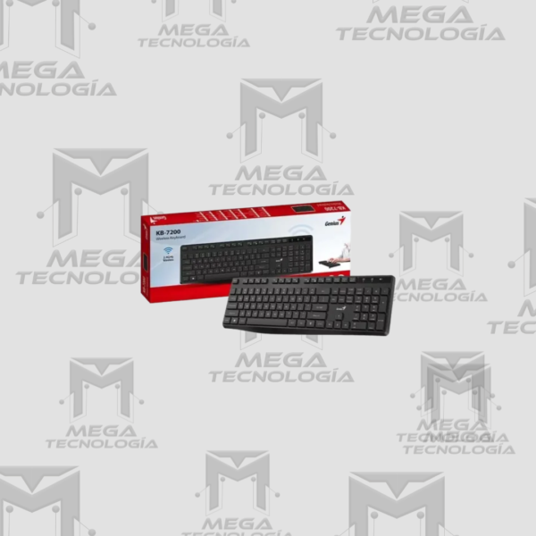 TECLADO GENIUS INALAMBRICO KB-7200 AI COPILOT SILENT MULTIMEDIA USB SP NEGRO