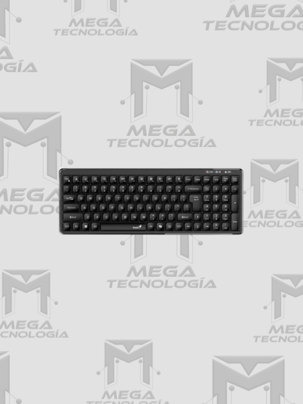 TECLADO GENIUS DUAL INALAMBRICO/BLUETOOTH LUXEMATE Q7100BT AI COPILOT MULTIMEDIA SP NEGRO