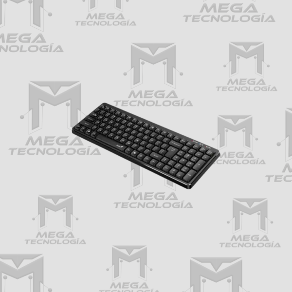 TECLADO GENIUS DUAL INALAMBRICO/BLUETOOTH LUXEMATE Q7100BT AI COPILOT MULTIMEDIA SP NEGRO