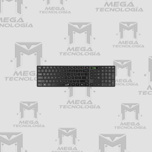 TECLADO GENIUS DUAL INALAMBRICO/BLUETOOTH SLIMSTAR 7250BT AI COPILOT MULTIMEDIA SP NEGRO