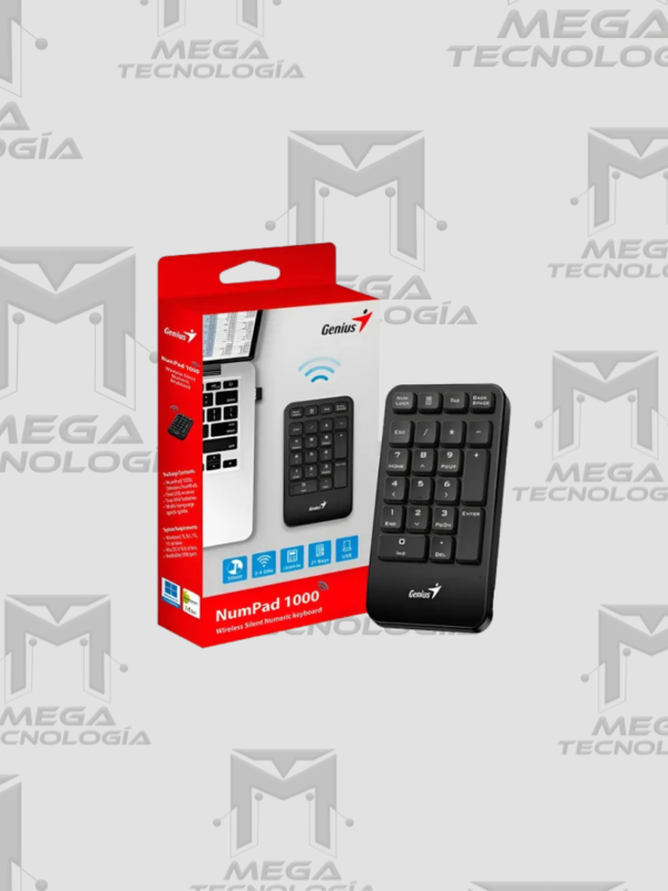 TECLADO NUMERICO GENIUS NUMPAD 1000 AI COPILOT INALAMBRICO SILENT NEGRO