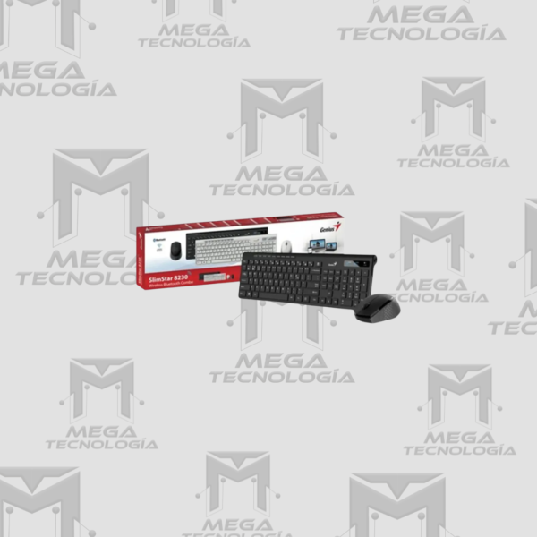 TECLADO GENIUS + MOUSE DUAL INALAMBRICO/BLUETOOTH SLIMSTAR 8230 AI COPILOT MULTIMEDIA SP NEGRO