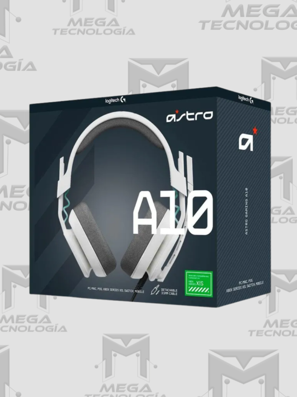 AUDIFONO CON MICROFONO LOGITECH G ASTRO A10 G2 MULTI-PLATFORM FOR PC/MAC/PS5/XBOX BLANCO