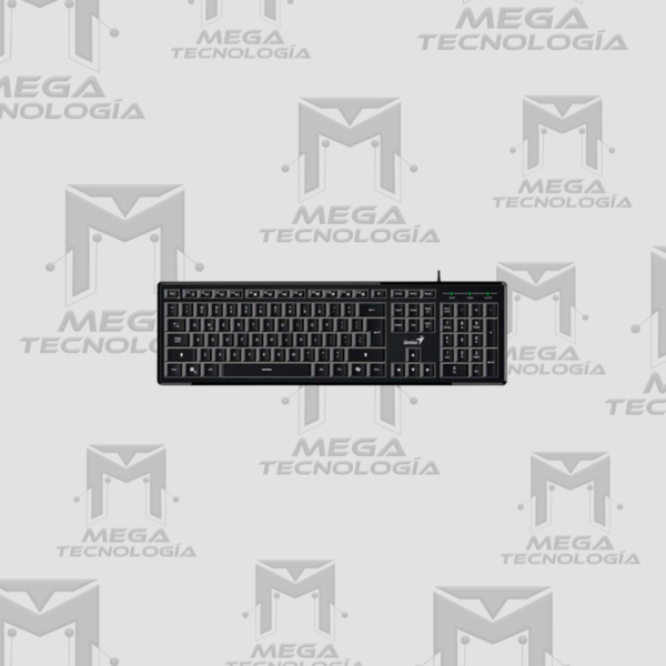 TECLADO GENIUS SLIMSTAR 820 AI COPILOT ANTI-GHOSTING RETROILUMINADO USB SP NEGRO