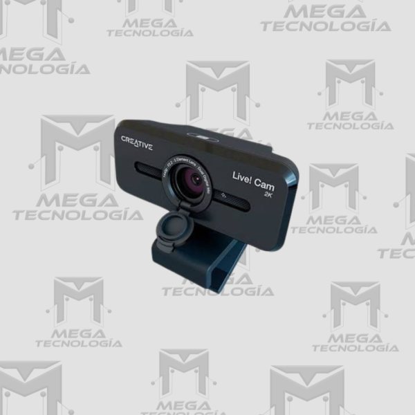 5 CAMARA CREATIVE LIVE! CAM SYNC V3 2K QHD1440P 4X ZOOM DUAL MIC USB CON TAPA NEGRO