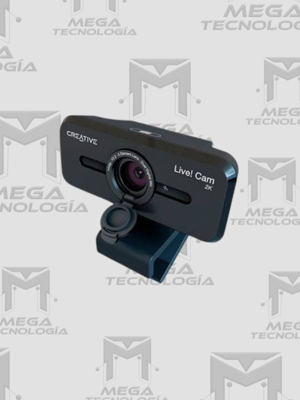 CAMARA CREATIVE LIVE! CAM SYNC V3 2K QHD1440P 4X ZOOM DUAL MIC USB CON TAPA NEGRO