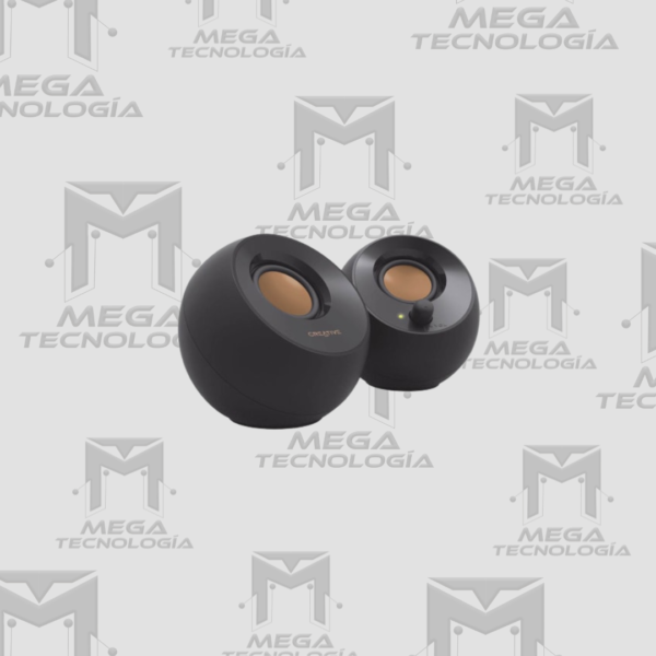 PARLANTE CREATIVE PEBBLE 2.0 4.4W 3.5MM USB-POWER NEGRO