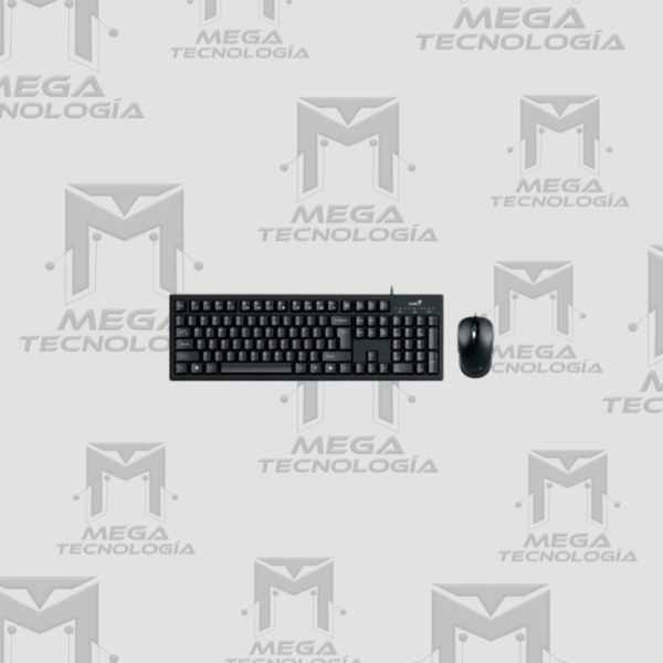 TECLADO GENIUS + MOUSE KM-100SE AI COPILOT USB SP NEGRO