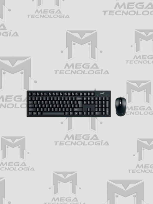 TECLADO GENIUS + MOUSE KM-100SE AI COPILOT USB SP NEGRO