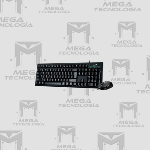 TECLADO GENIUS + MOUSE KM-100SE AI COPILOT USB SP NEGRO