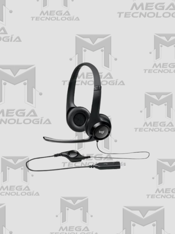 3 AUDIFONO CON MICROFONO LOGITECH H390 USB NOISE CANCELLING NEGRO (981-000014)