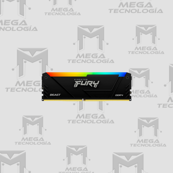 MEMORIA RAM KINGSTON FURY BEAST RGB DIMM 16GB DDR4 3600 (KF436C18BB2A/16)