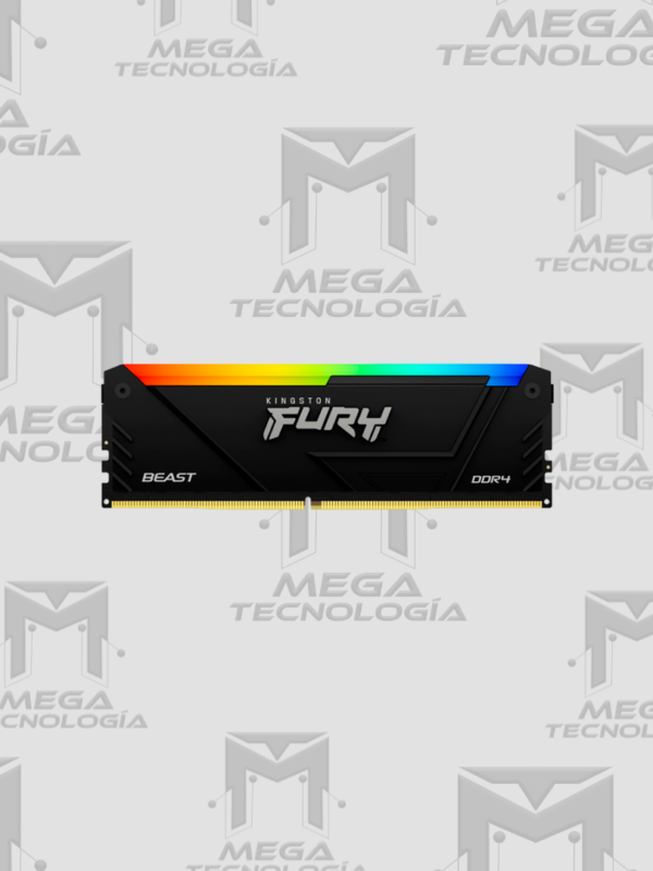 MEMORIA RAM KINGSTON FURY BEAST RGB DIMM 16GB DDR4 3600 (KF436C18BB2A/16)