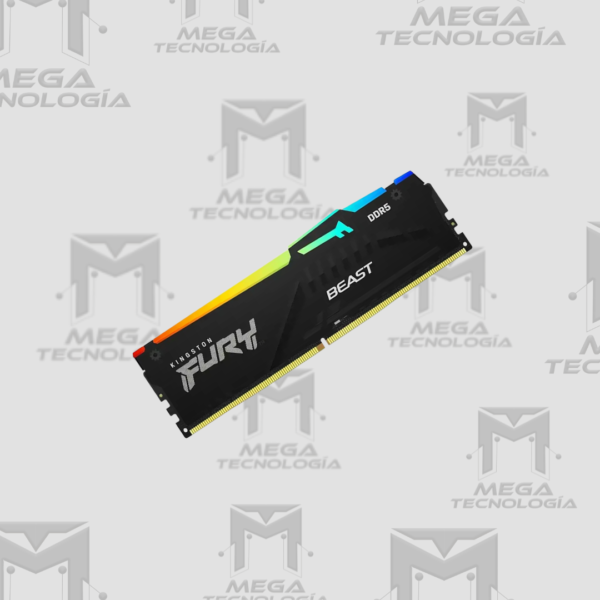 MEMORIA RAM KINGSTON FURY BEAST RGB DIMM 16GB DDR5 5600 (KF556C40BBA-16)