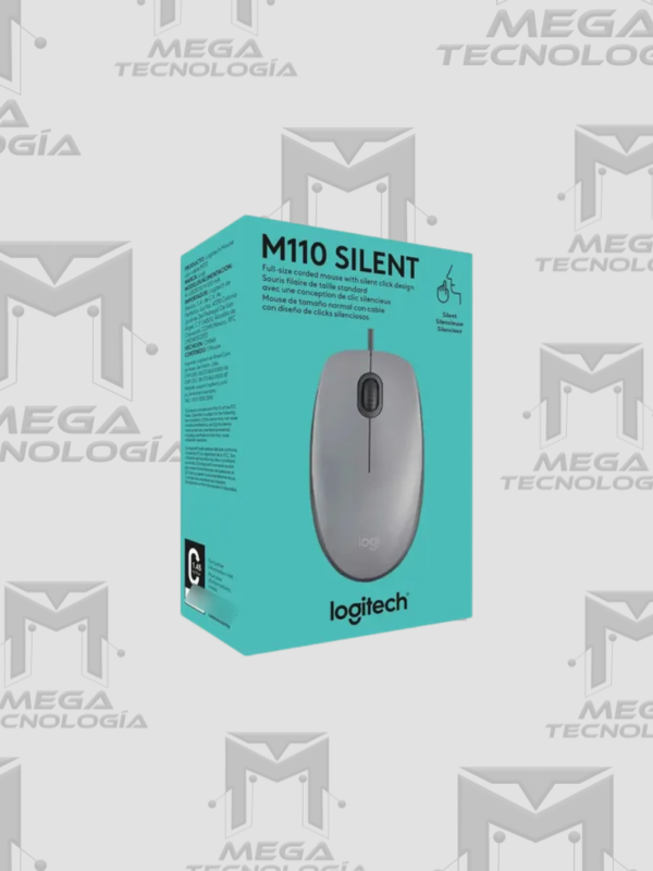 3 MOUSE LOGITECH M110 SILENT OPTICO USB PLATA (910-006757)