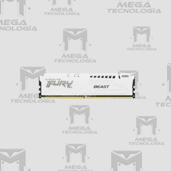 MEMORIA RAM KINGSTON FURY BEAST BLANCO DIMM 16GB DDR5 5200 (KF552C40BW-16)