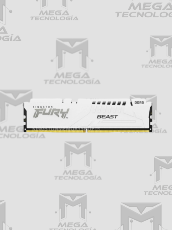 3 MEMORIA RAM KINGSTON FURY BEAST BLANCO DIMM 16GB DDR5 5200 (KF552C40BW-16)