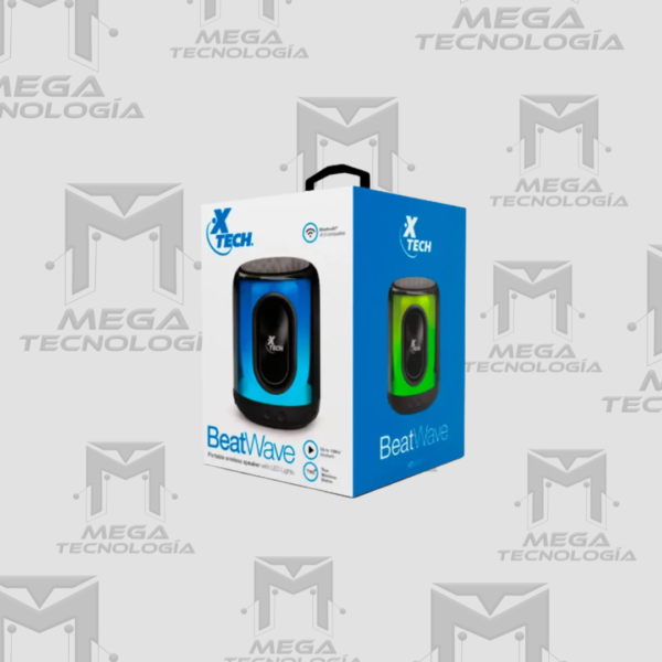 7 PARLANTE XTECH BEATWAVE TWS BLUETOOTH / USB / 3.5 MM 15H LED 5W NEGRO (XTS-617)
