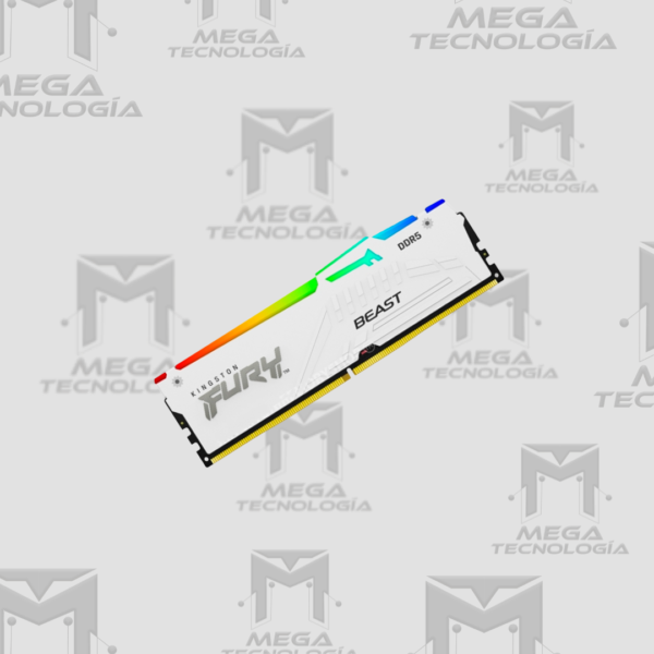 MEMORIA RAM KINGSTON FURY BEAST RGB BLANCO DIMM 16GB DDR5 5200 (KF552C40BWA-16)